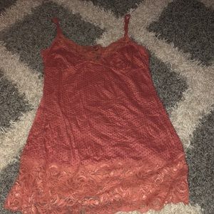 Peach polka dot tank